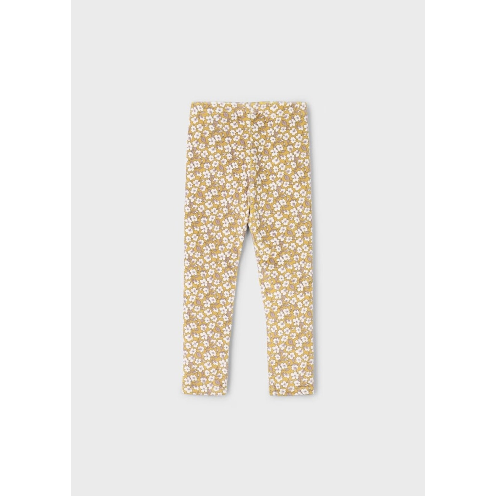 Mayoral MAYORAL - Mustard velvet leggings with flower print