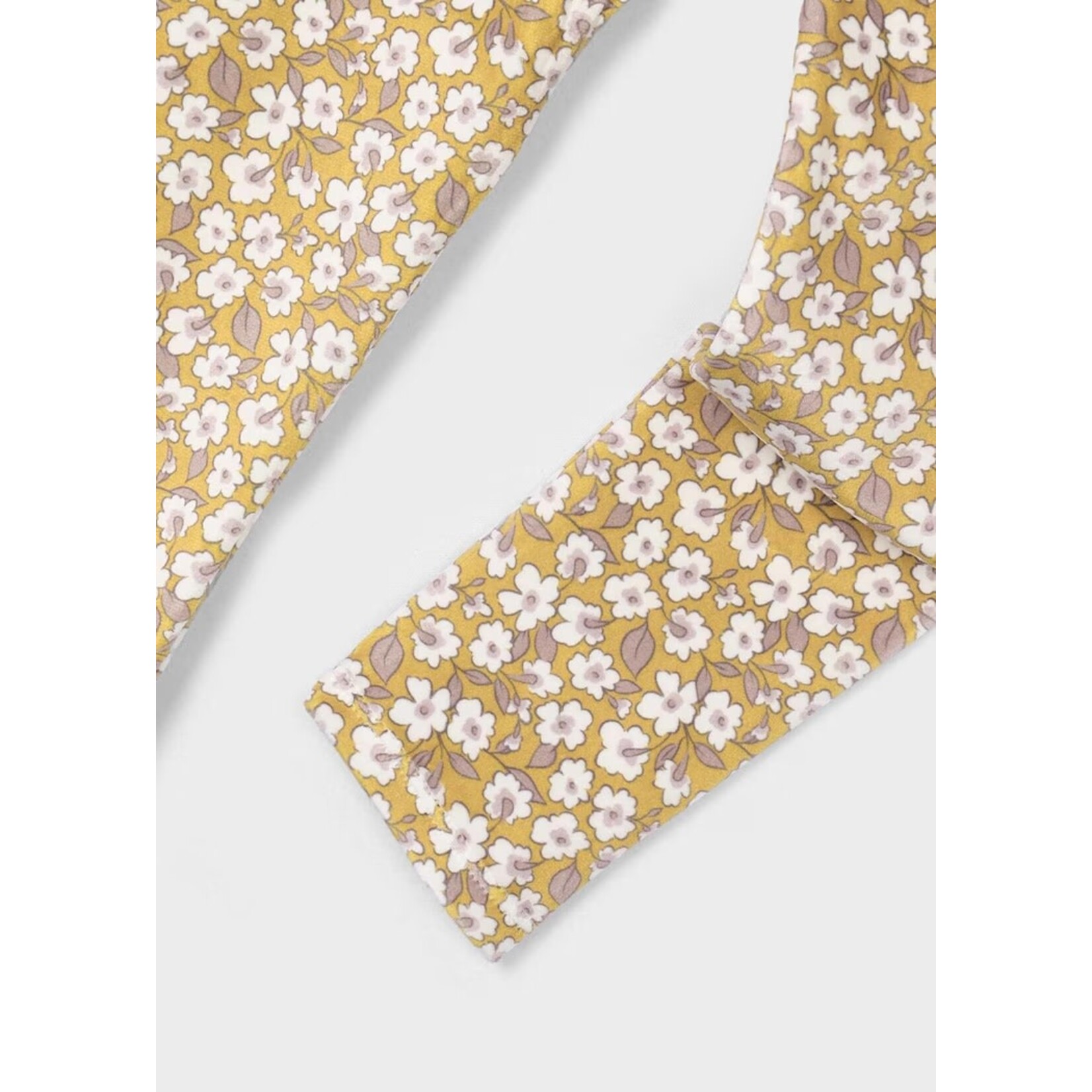 Mayoral MAYORAL - Mustard velvet leggings with flower print
