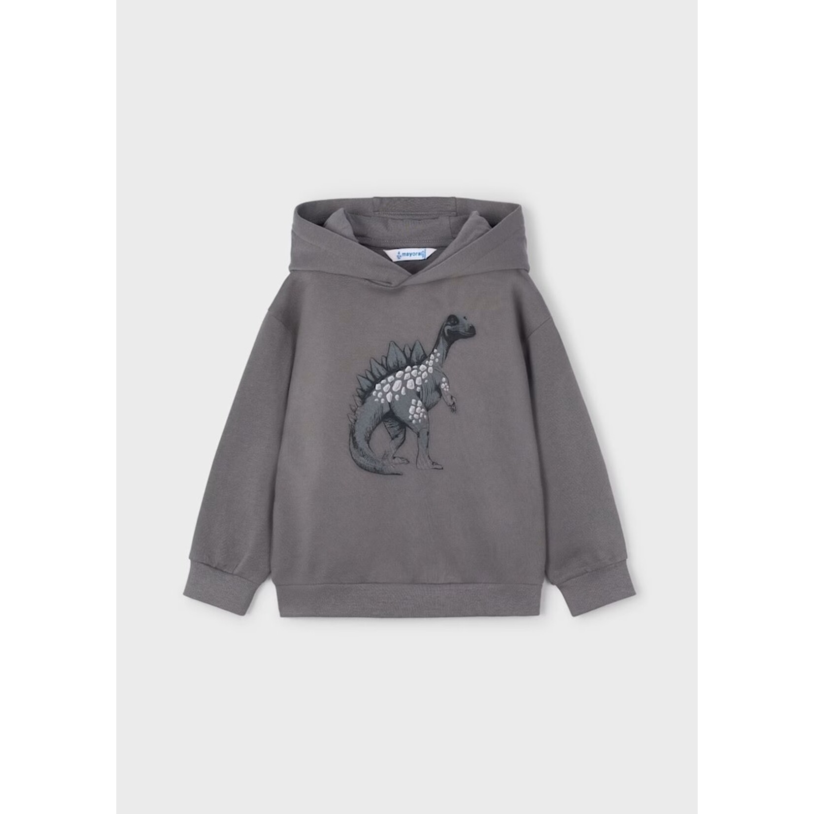 Mayoral MAYORAL - Grey long sleeve hoodie with textured dinosaur