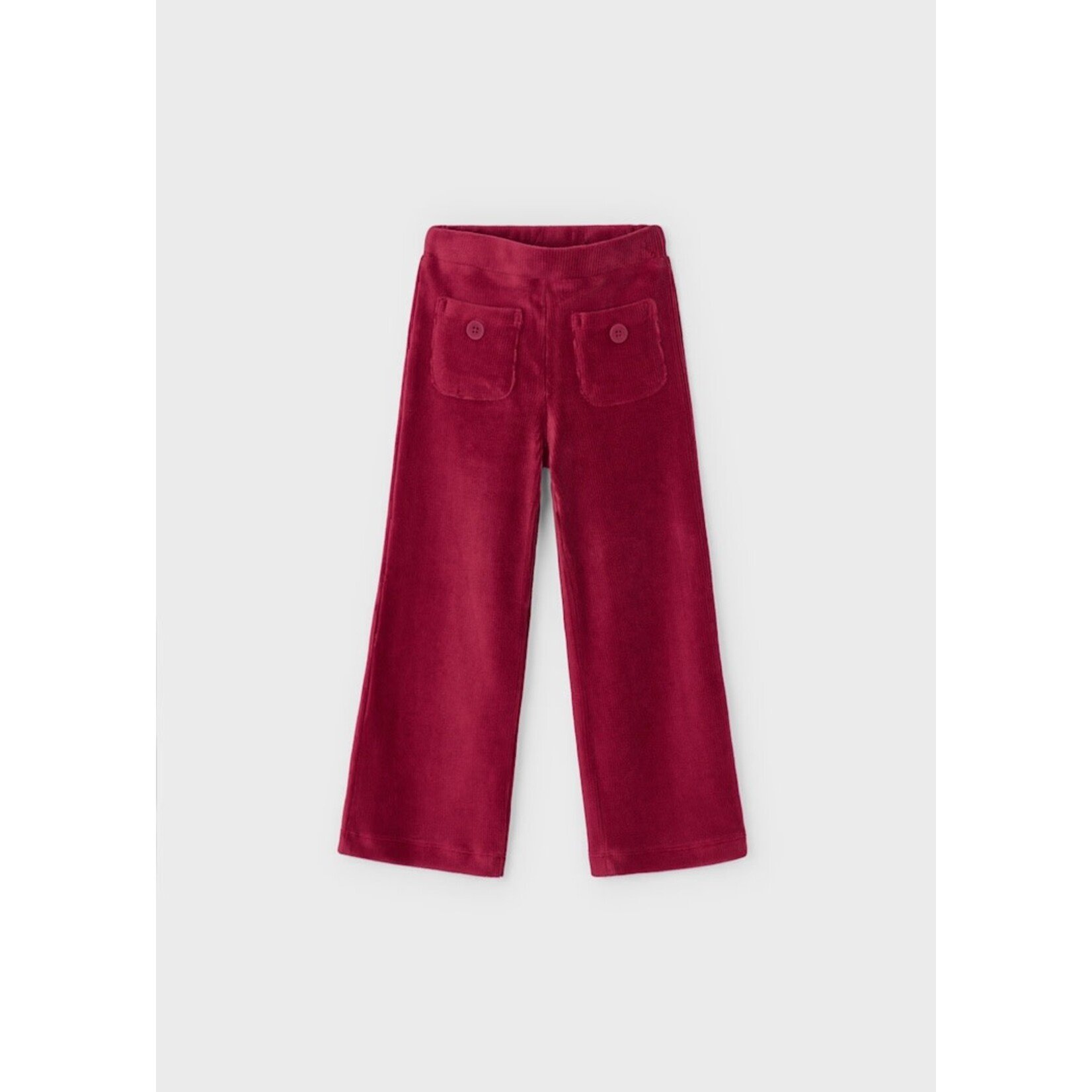 Mayoral MAYORAL - Pantalon rouge cerise en velours cotelé à pattes larges