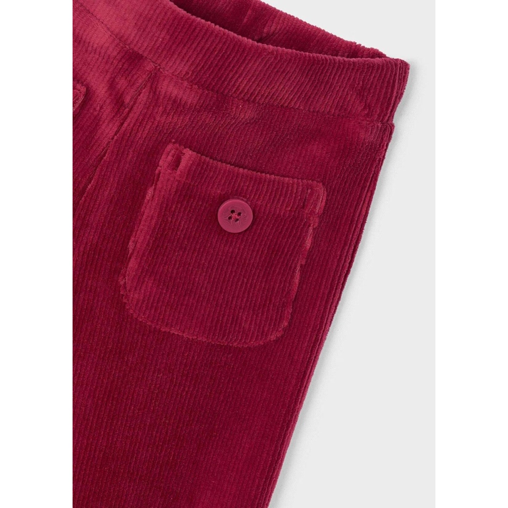 Mayoral MAYORAL - Cherry red corduroy wide-leg pants