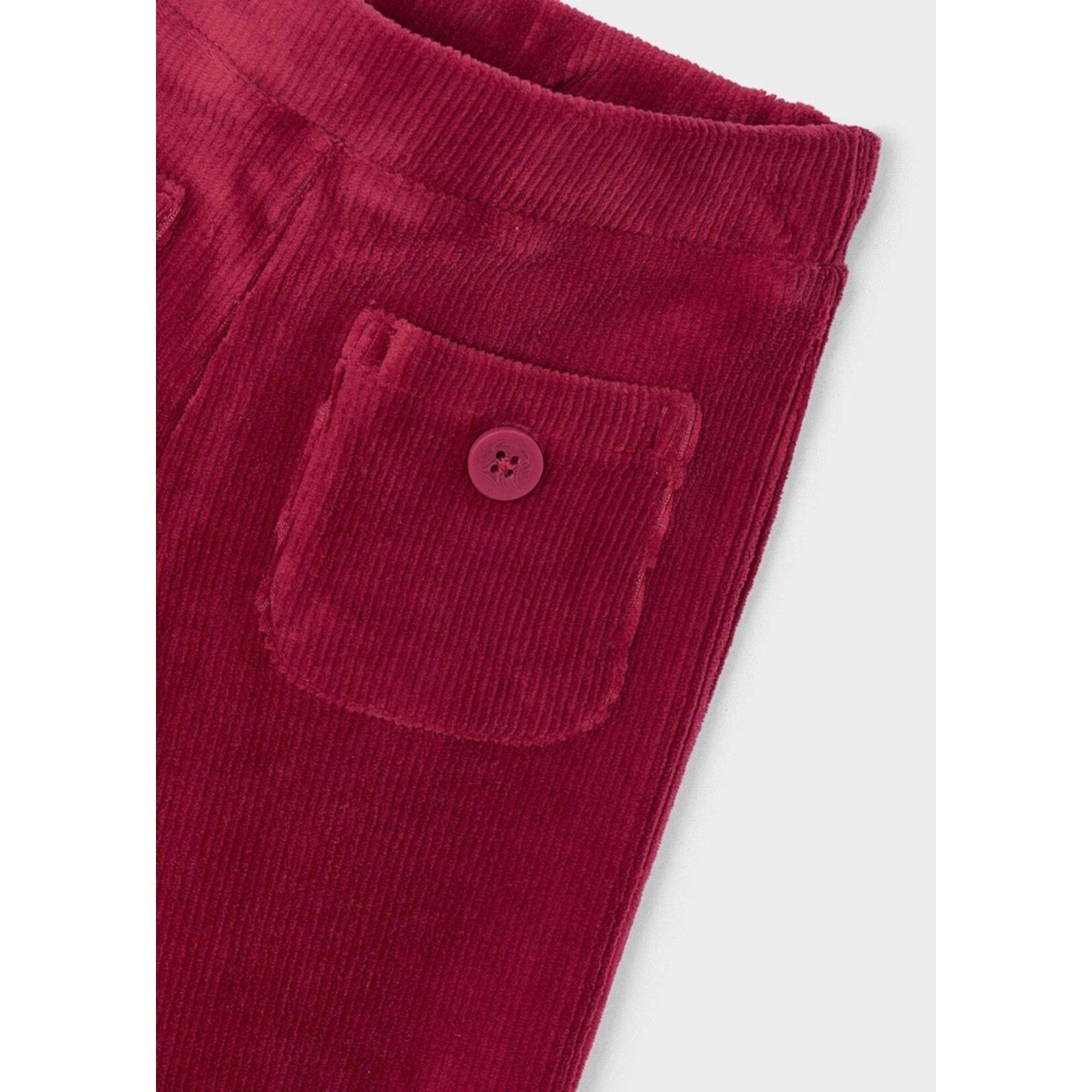 Mayoral MAYORAL - Pantalon rouge cerise en velours cotelé à pattes larges
