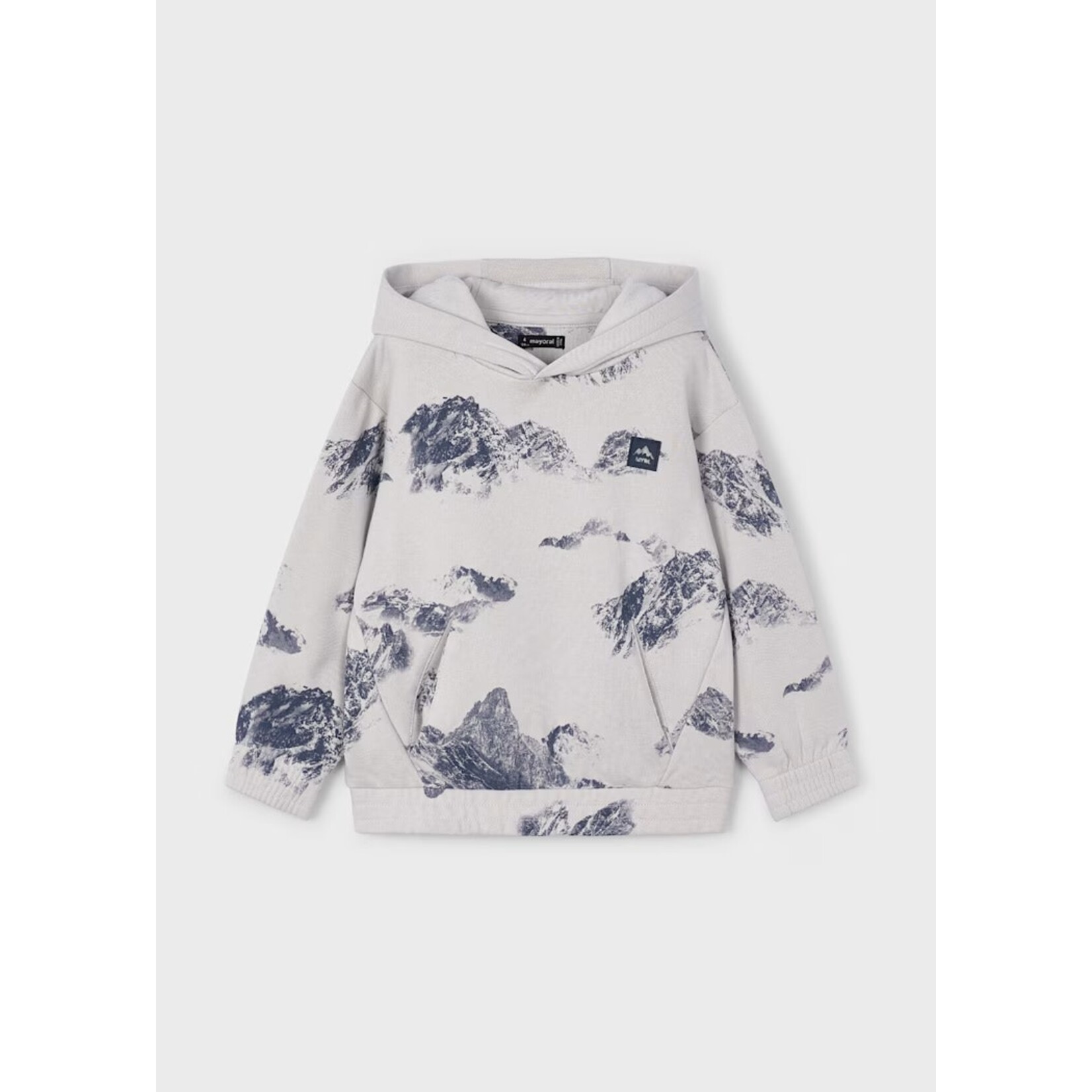 Mayoral MAYORAL - Grey long sleeve hoodie with mountain print