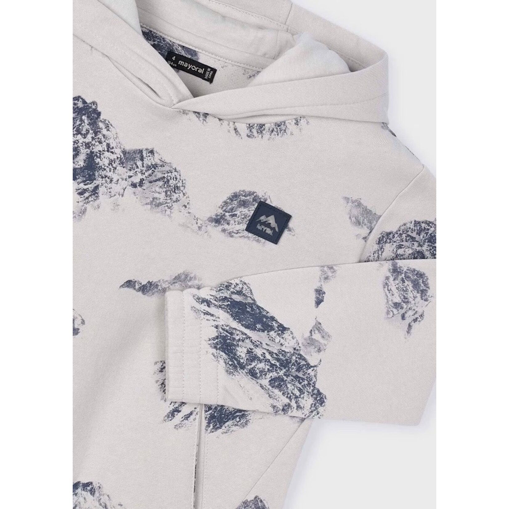 Mayoral MAYORAL - Grey long sleeve hoodie with mountain print