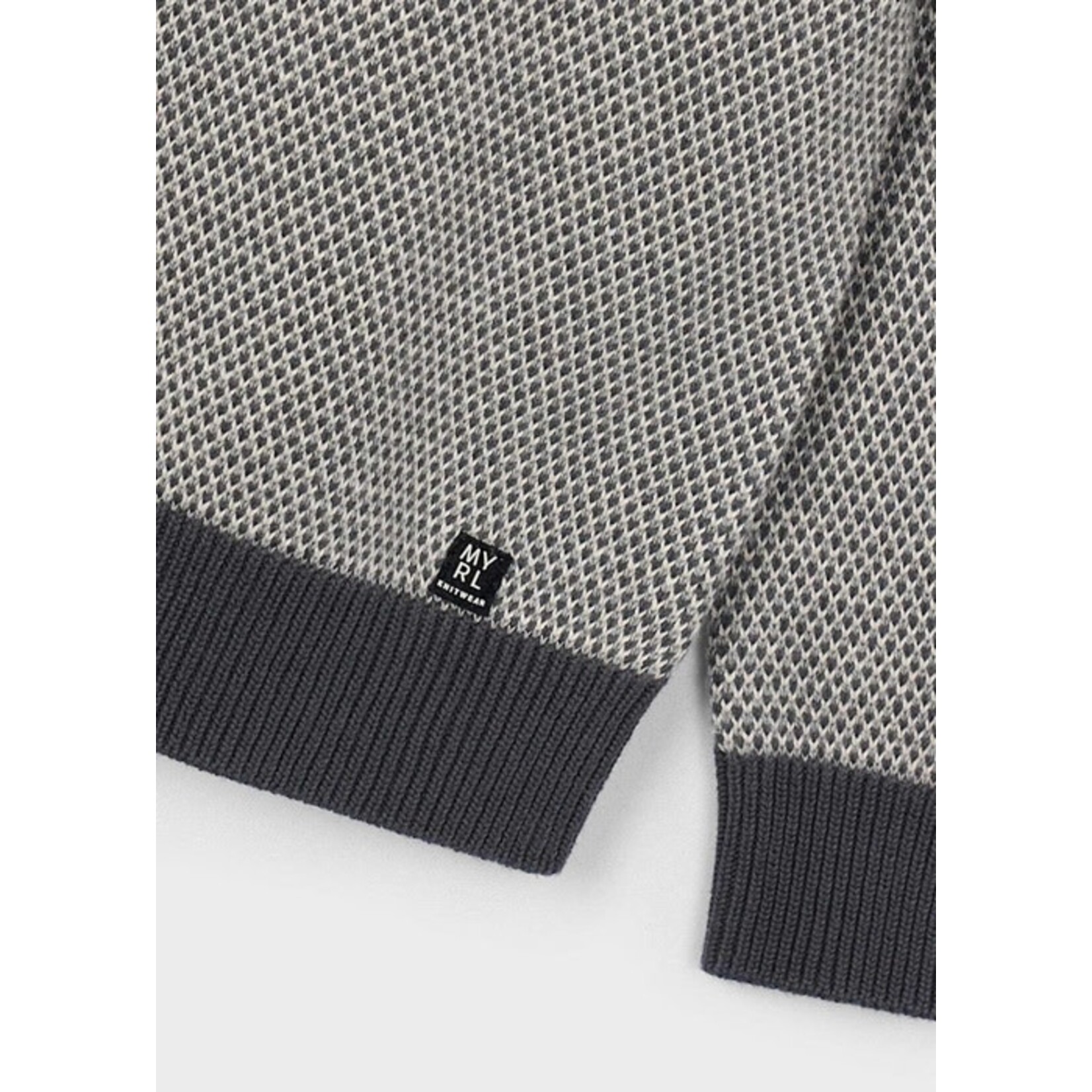 Mayoral MAYORAL - Chandail à manches longues en tricot  gris, brun et beige