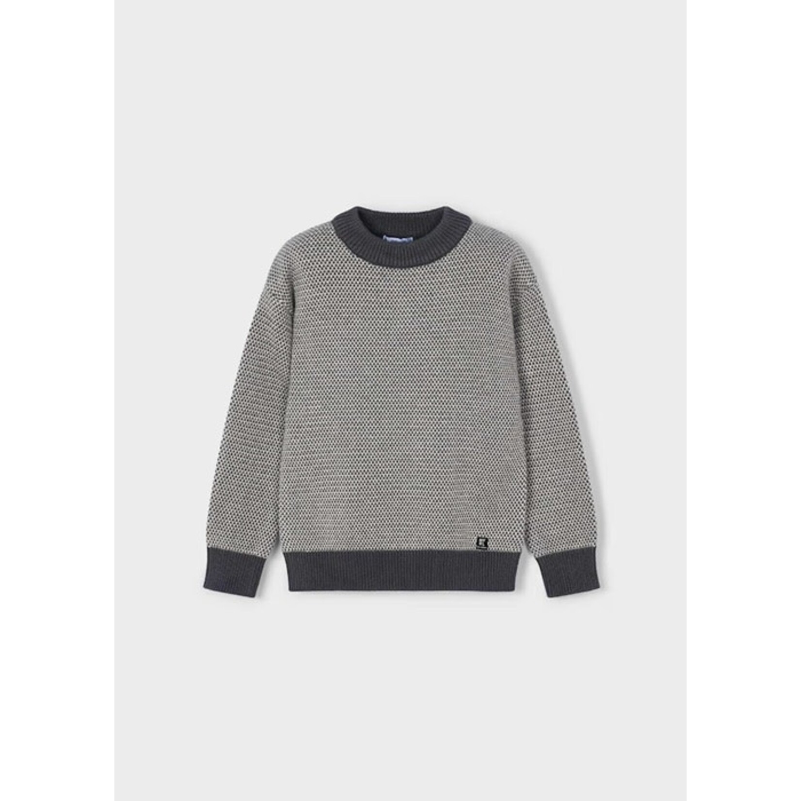 Mayoral MAYORAL - Chandail à manches longues en tricot  gris, brun et beige