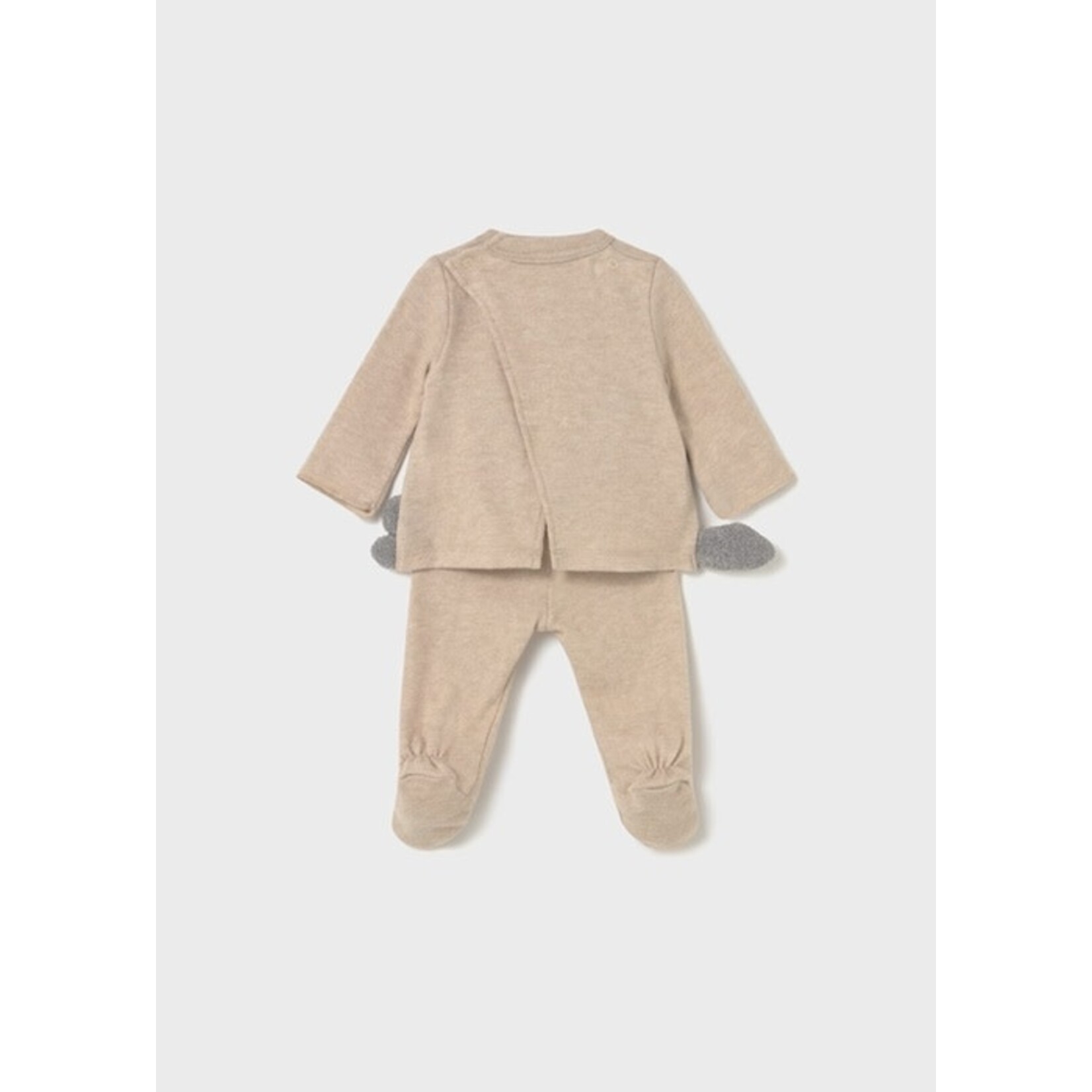 Mayoral MAYORAL - 2-piece set - Beige Long-sleeved Sweater with Fox pattern and Beige Long Pants