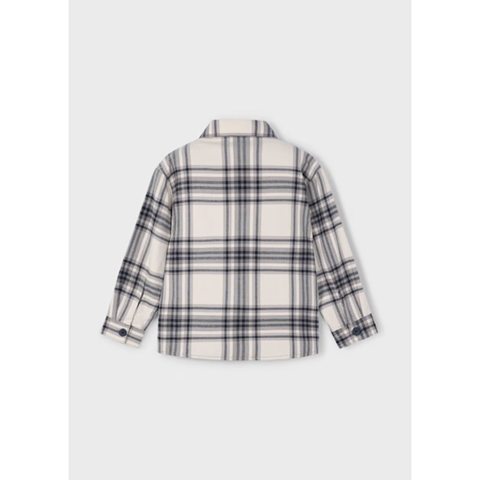 Mayoral MAYORAL - Chemise à manches longues carreautée grise et blanche