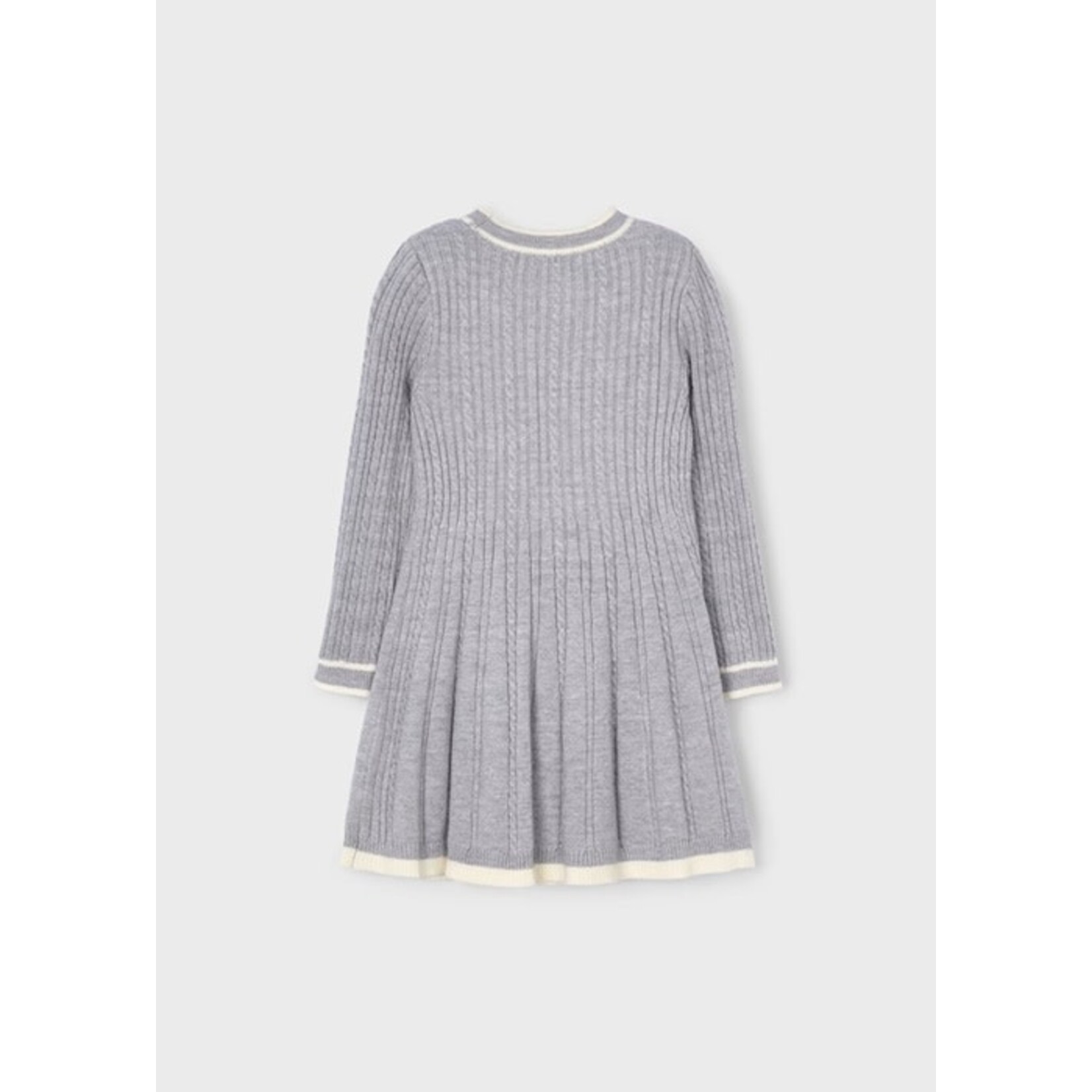 Mayoral MAYORAL - Robe à manches longues grise en tricot