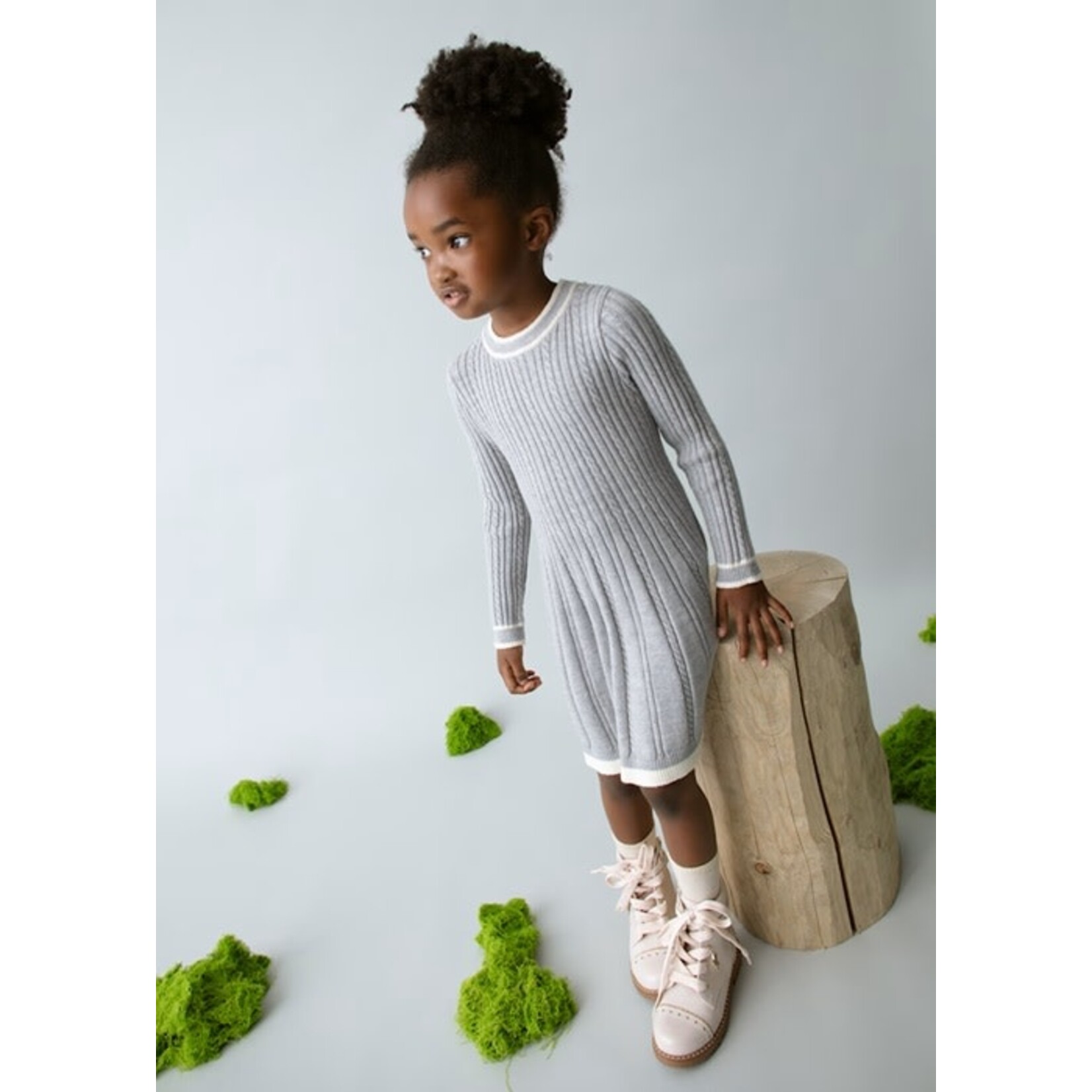 Mayoral MAYORAL - Grey Long-Sleeved Knit Dress