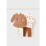 Mayoral MAYORAL - Two-Piece Set with Embroidered Top and Polka Dotted Leggings