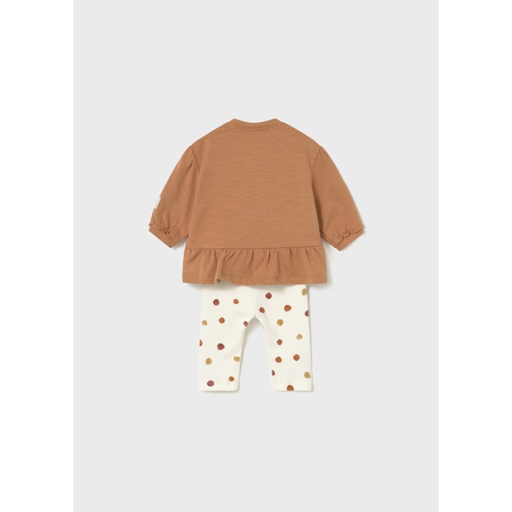 Mayoral MAYORAL - Two-Piece Set with Embroidered Top and Polka Dotted Leggings