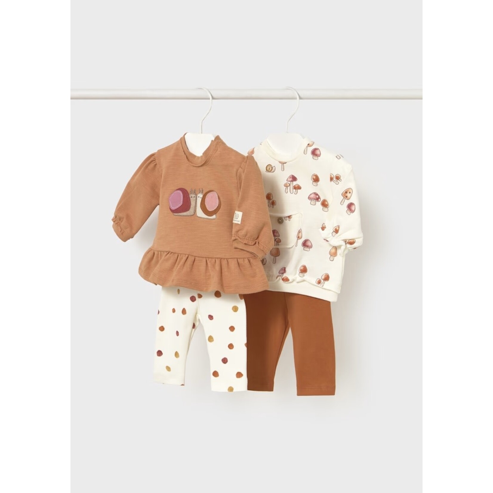 Mayoral MAYORAL - Two-Piece Set with Mushroom Top and Orange Leggings