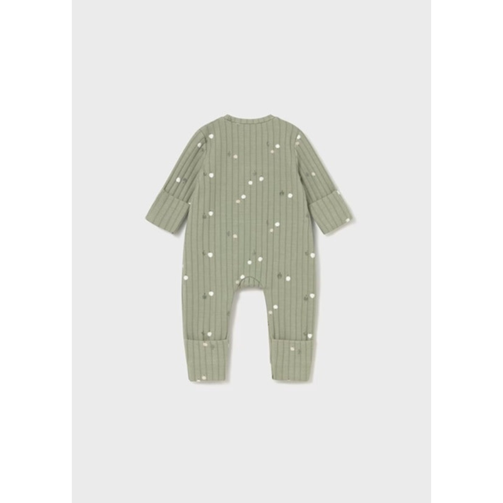 Mayoral MAYORAL - Green Zip-Up Romper with Tree Pattern