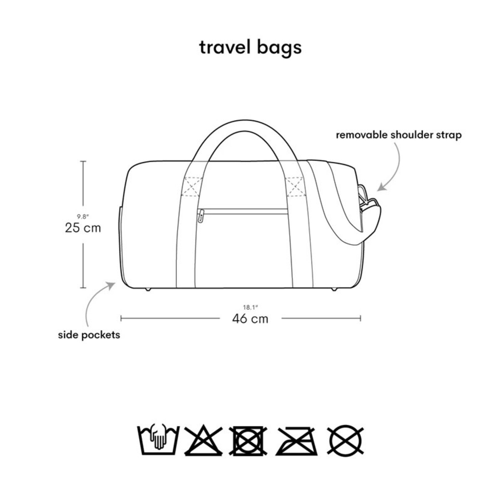 A Little Lovely Company A LITTLE LOVELY COMPANY -  Sac de voyage 'Papillons'