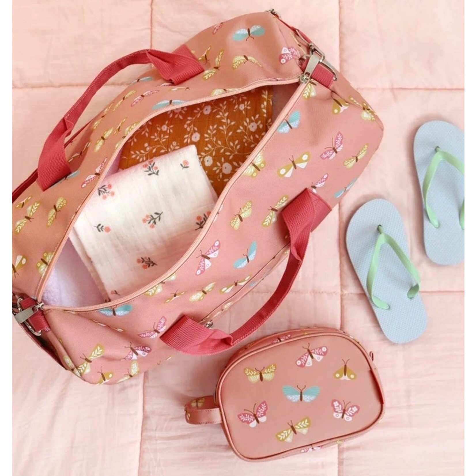 A Little Lovely Company A LITTLE LOVELY COMPANY -  Travel bag 'Butterflies'