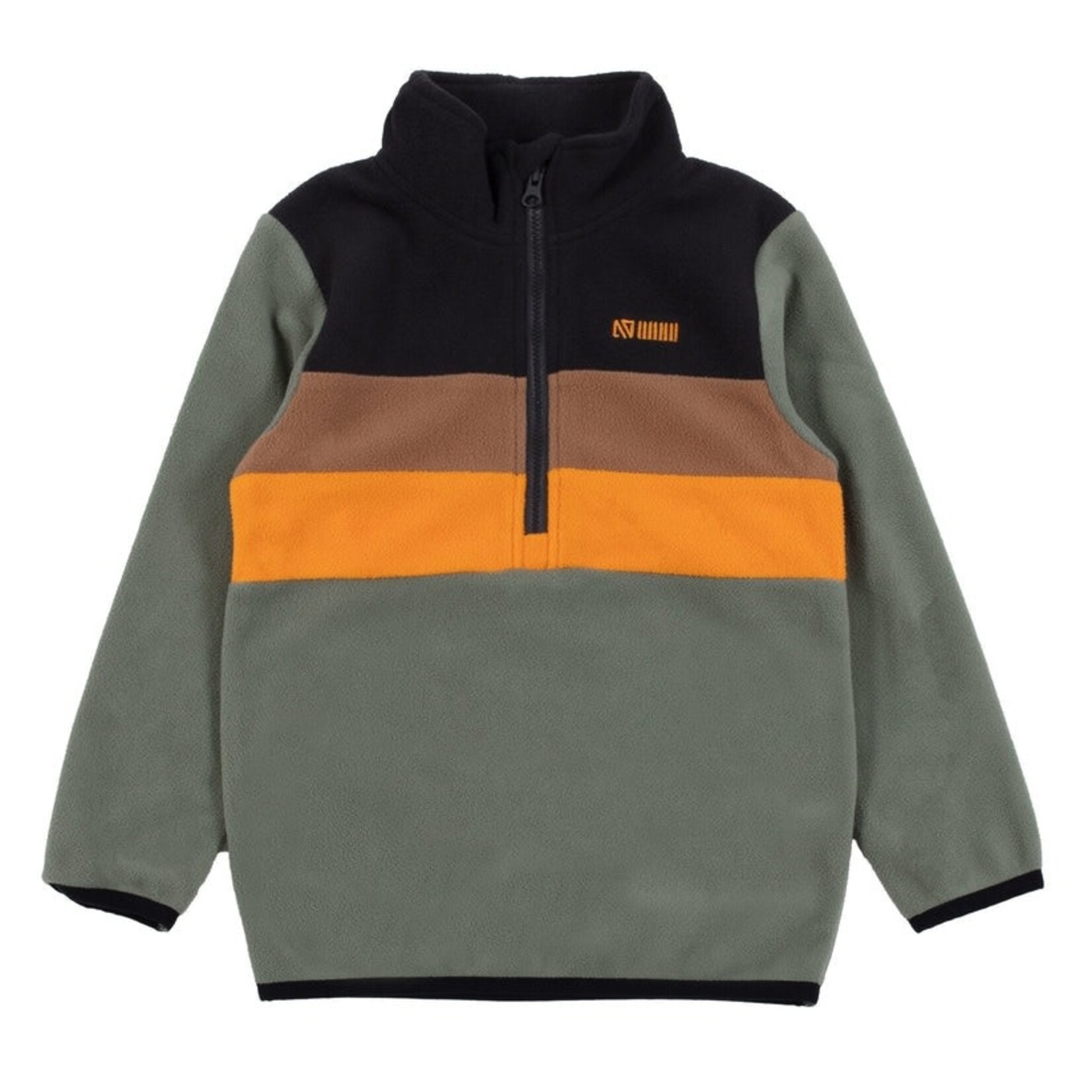 Nanö NANÖ - Microfleece Two-Piece Base Layer - Green with Black, Brown and Orange Stripes