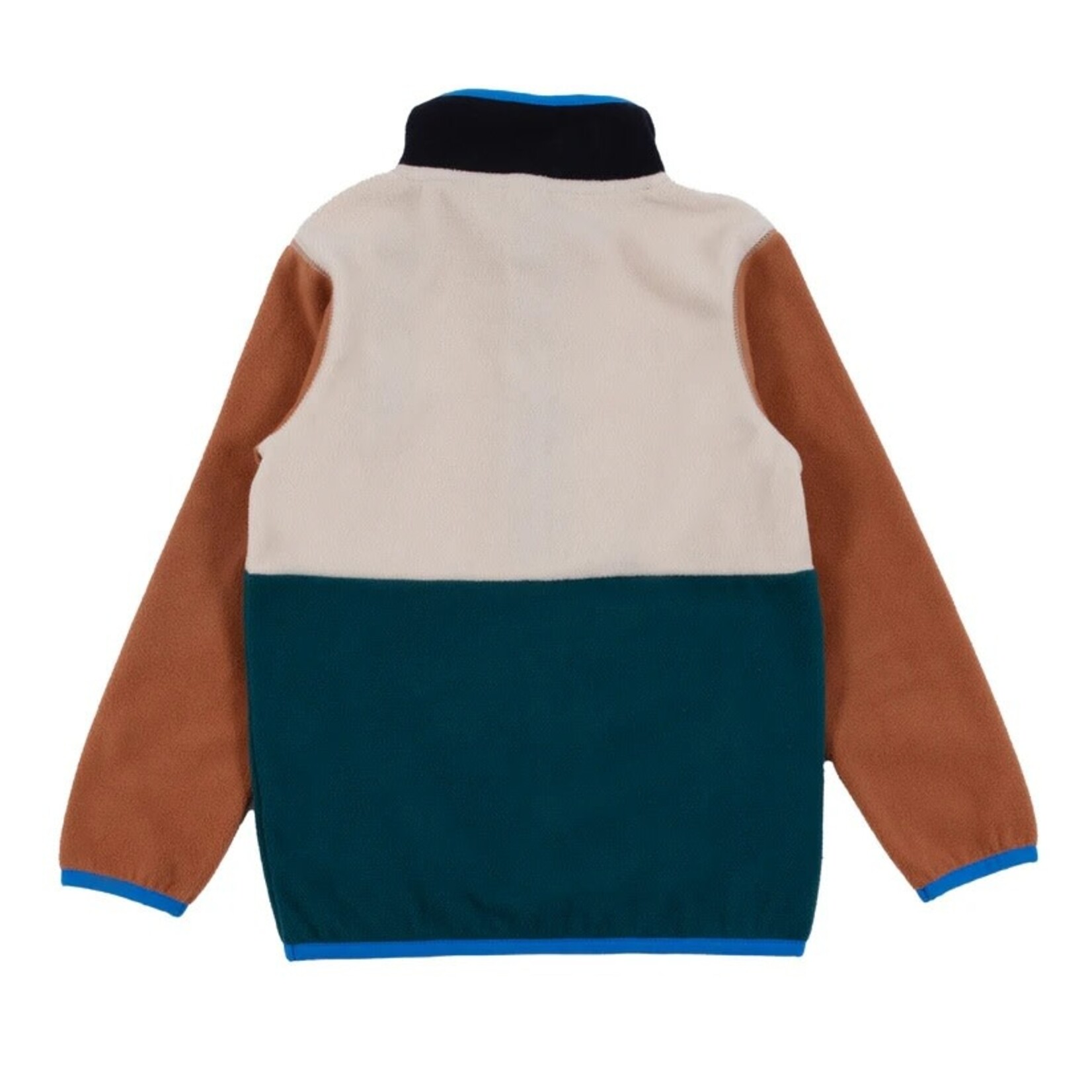 Nanö NANÖ - Couche de base deux pièces en micropolaire - Colorblock vert, beige, brun, noir et accents bleus