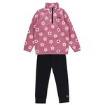Nanö NANÖ - Two-Piece Microfleece Base Layer - Pink with Flowers