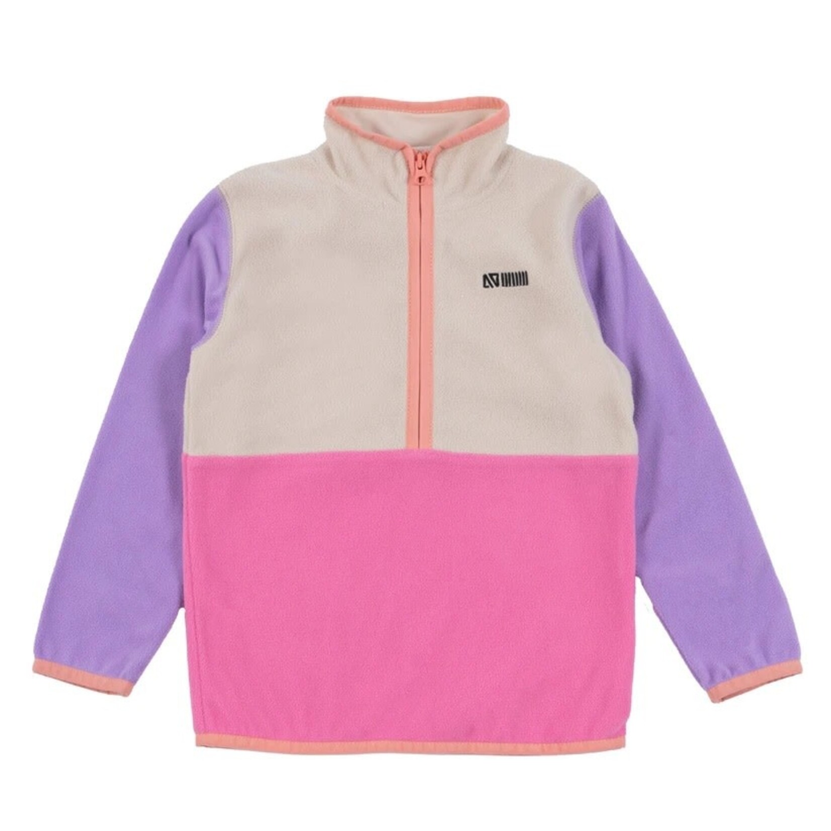 Nanö NANÖ - Microfleece Two-Piece Base Layer - Pink, Beige and Lilac Colorblock with Orange Accents