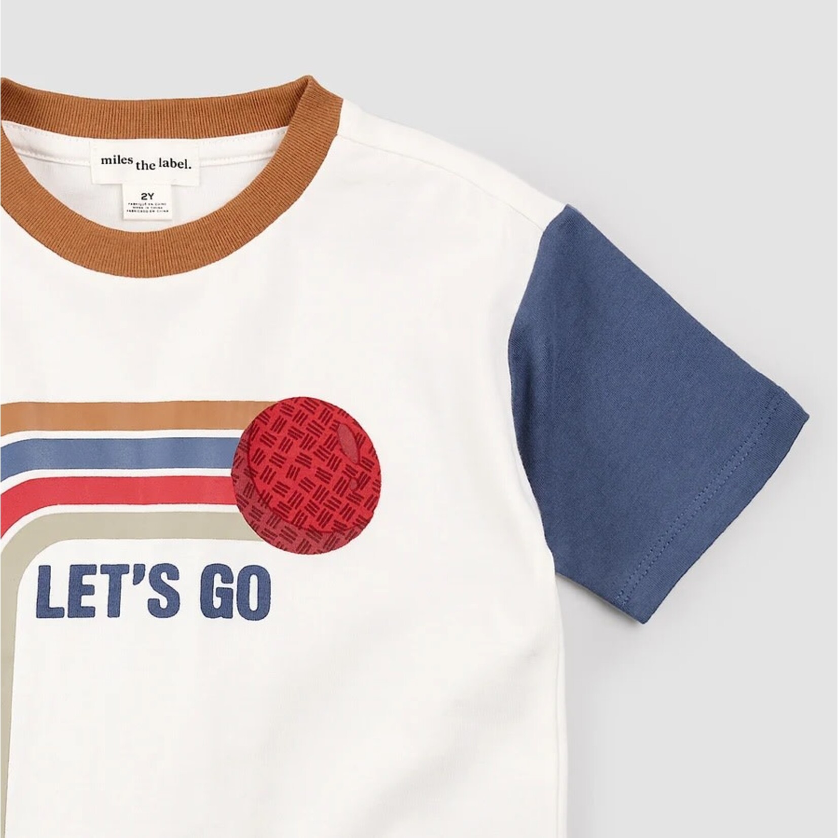 Miles the label MILES THE LABEL - T-Shirt « Let's Go » à couleurs contrastées