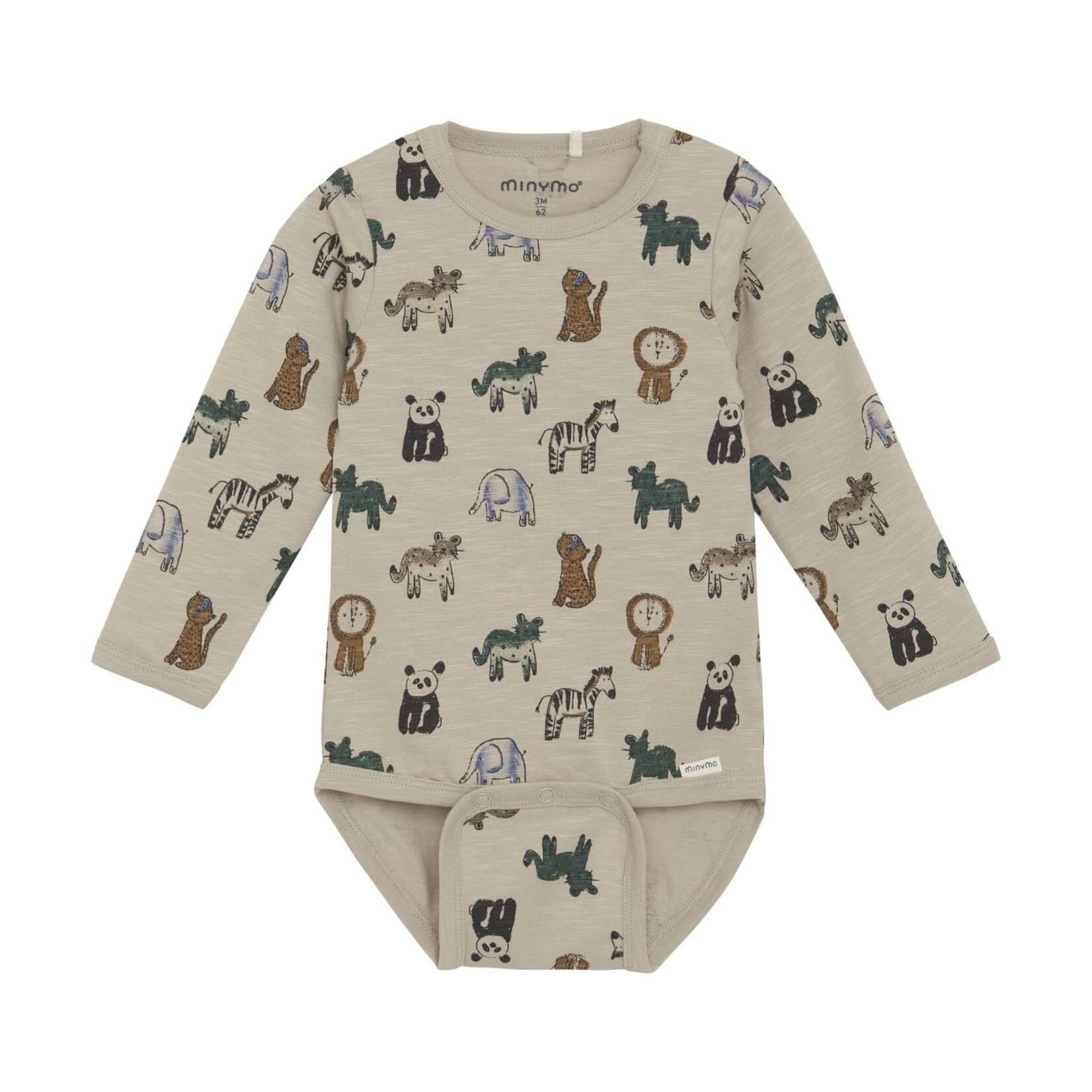 Minymo MINYMO - Bodysuit with Savannah Animals Print
