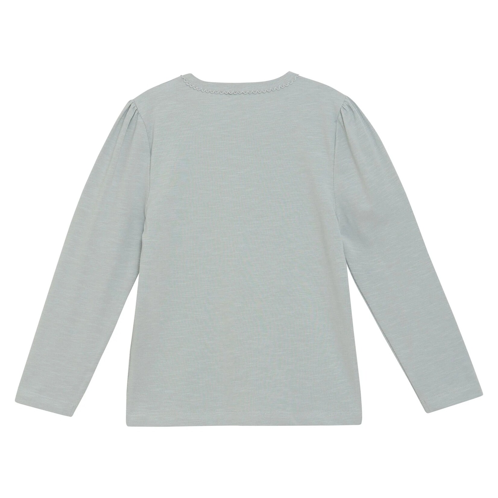 Minymo MINYMO - T-shirt bleu à manches longues avec imprimé floral et brillants
