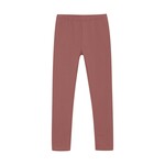 Minymo MINYMO - Legging uni couleur vieux rose avec détail à la cheville