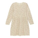 Minymo MINYMO - Ivory dress with flower and foliage patterns