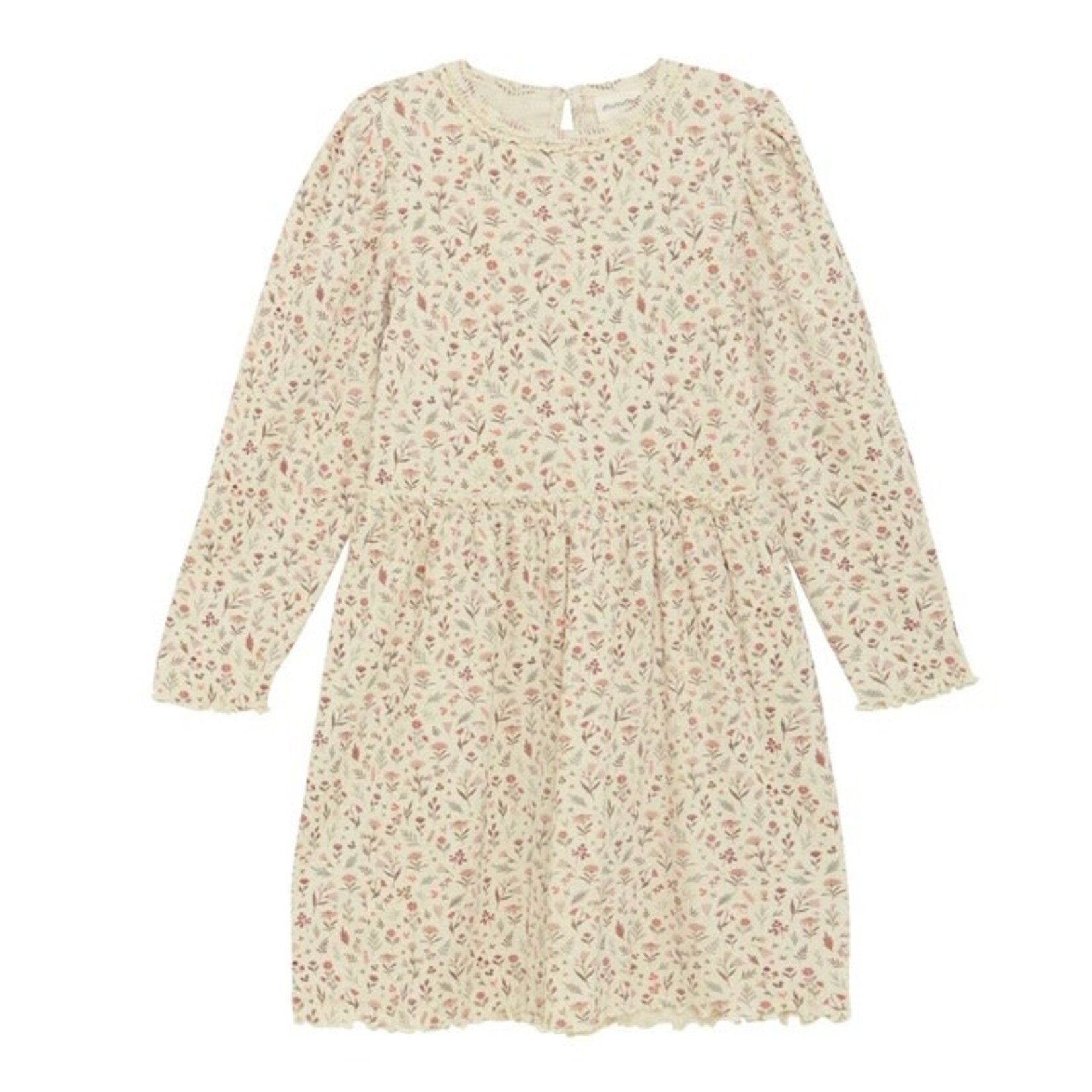 Minymo MINYMO - Robe Ivoire avec des motifs de fleurs et feuillages