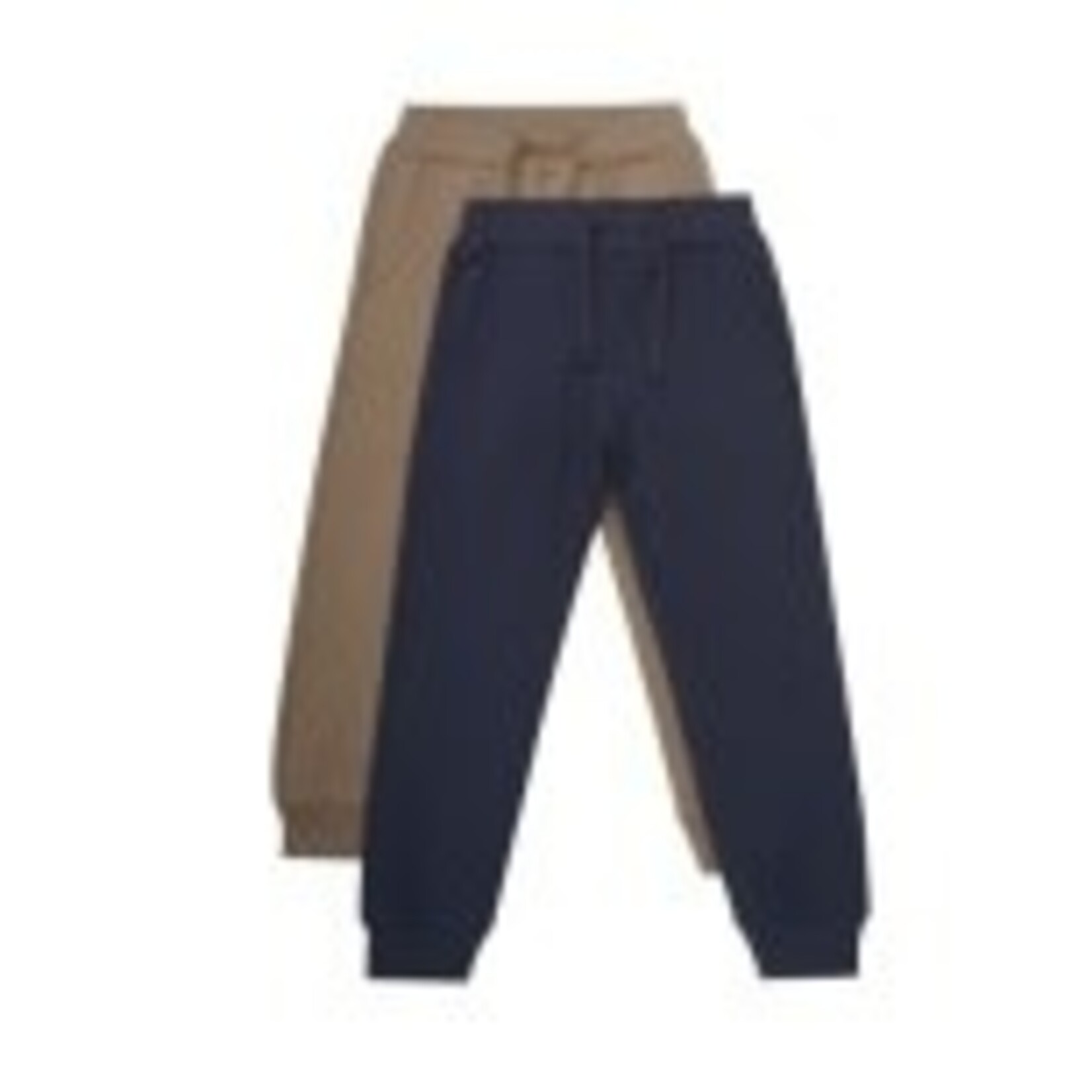 Minymo MINYMO- Ensemble de 2 pantalons jogging en coton biologique bleu marine et brun