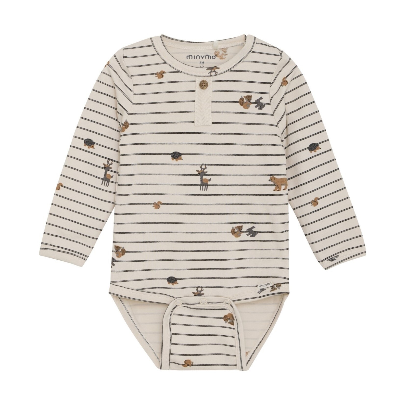 Minymo MINYMO - Forest Animal Print Bodysuit