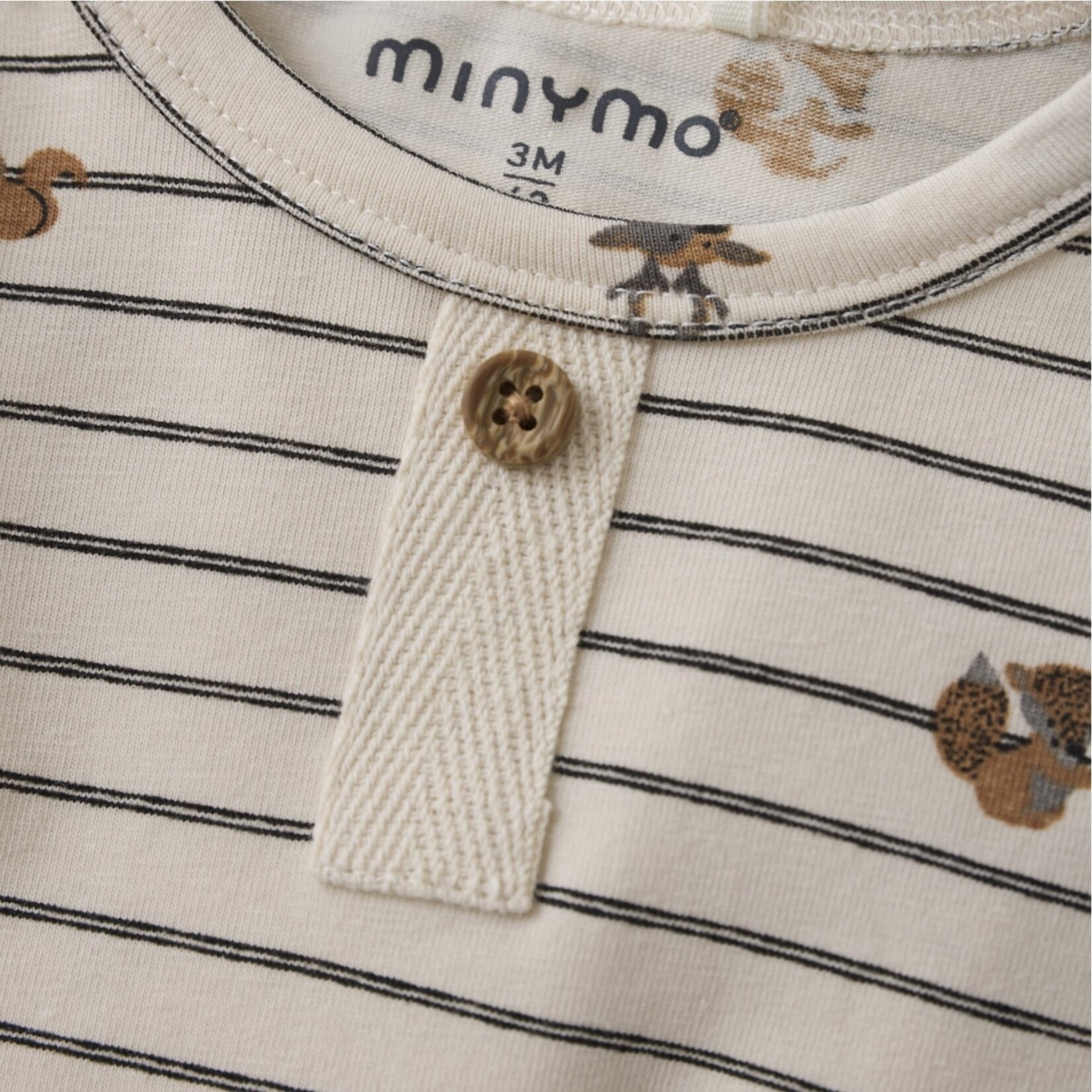 Minymo MINYMO - Forest Animal Print Bodysuit
