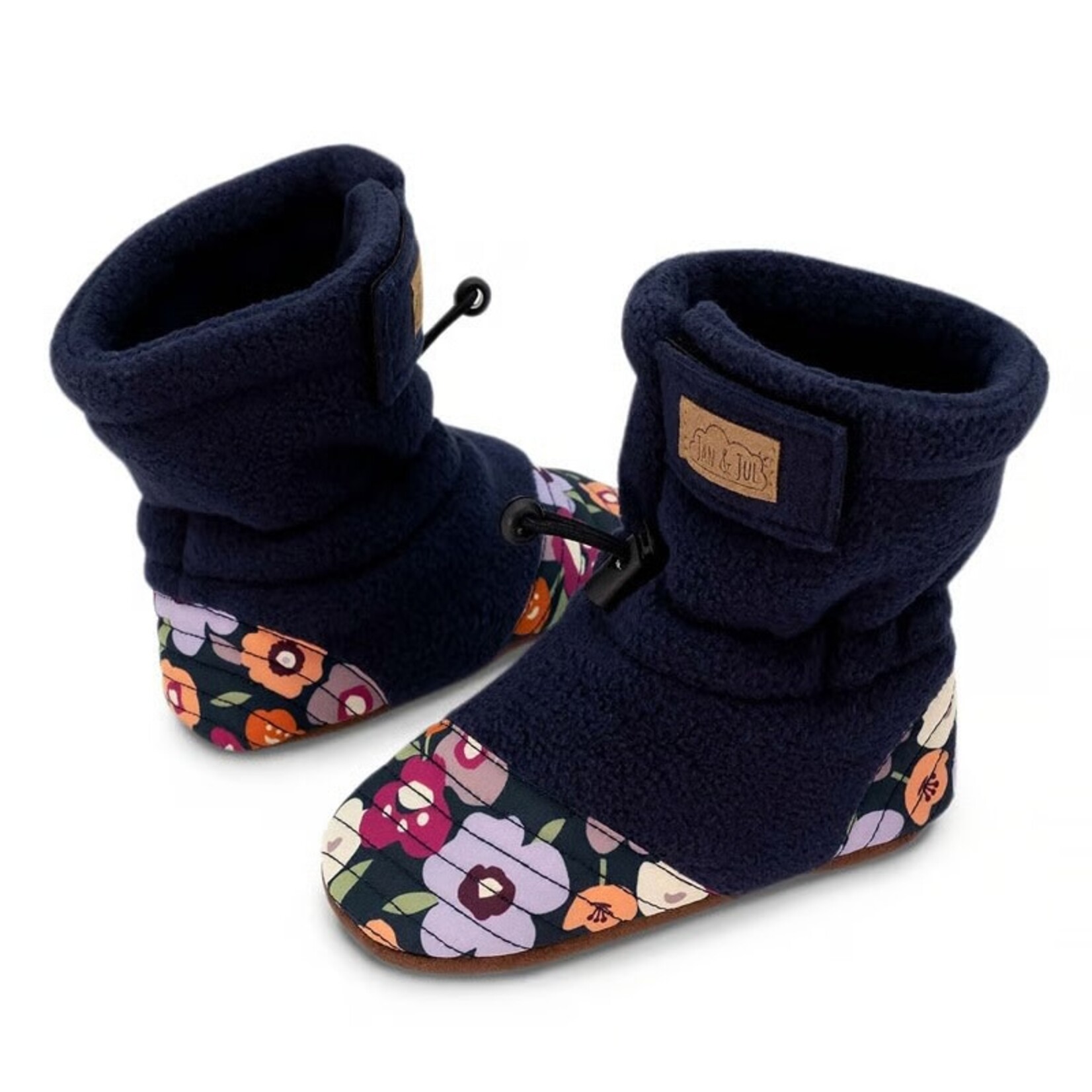 JAN&JUL JAN&JUL - Bottillons souples 'Stay-Put Cozy Booties' - Fleurs d'hiver