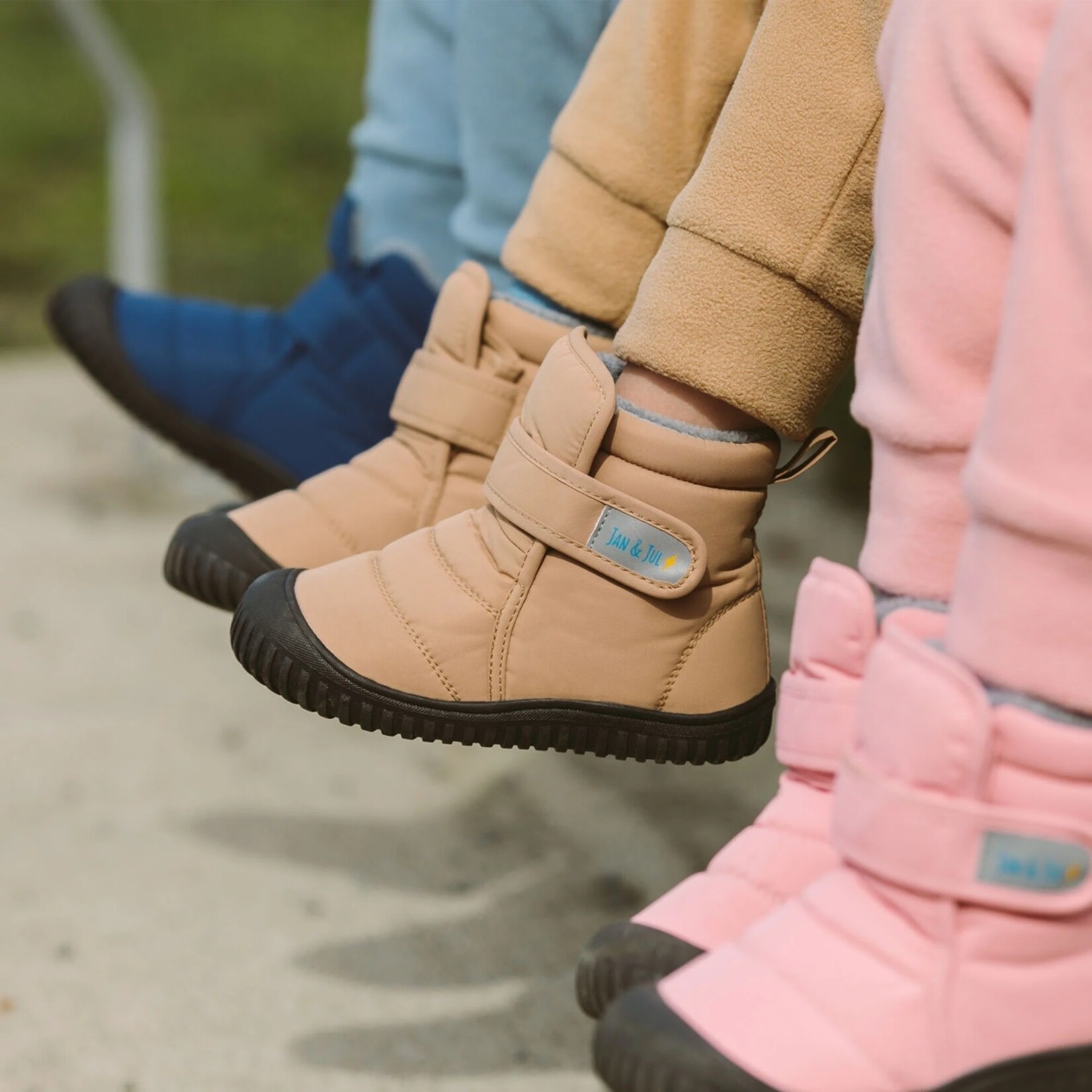JAN&JUL JAN&JUL - Ankle Boots 'Toasty-Dry Booties' - Soft brown