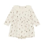 Minymo MINYMO - Cover-Up Dress with Peter Pan Collar and Rabbit and Mushroom Print