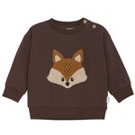 Minymo MINYMO - Gilet à manches longues brun avec broderie de renard