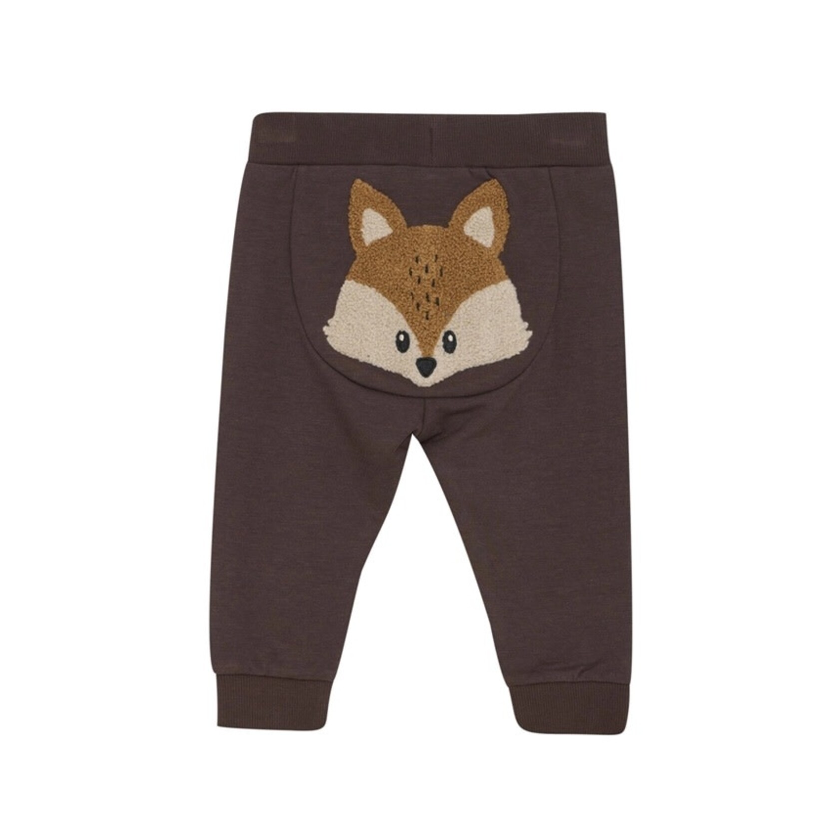 Minymo MINYMO - Pantalon brun avec broderie de renard à l'arrière