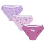 Nanö NANÖ - Lot de 3 culottes 'Licornes - Mauve - Rose - Magenta