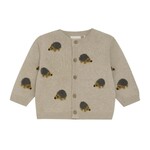 Minymo MINYMO - Light Brown Hedgehog Pattern Knit Cardigan