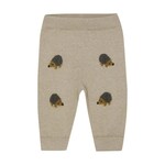 Minymo MINYMO - Pantalon en tricot brun pâle avec motif d'hérissons