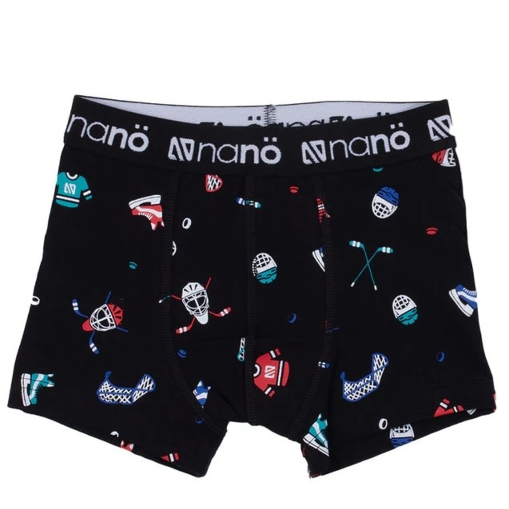 Nanö NANÖ - Lot de 2 boxers - Gris foncé et noir avec motif de voitures et hockey