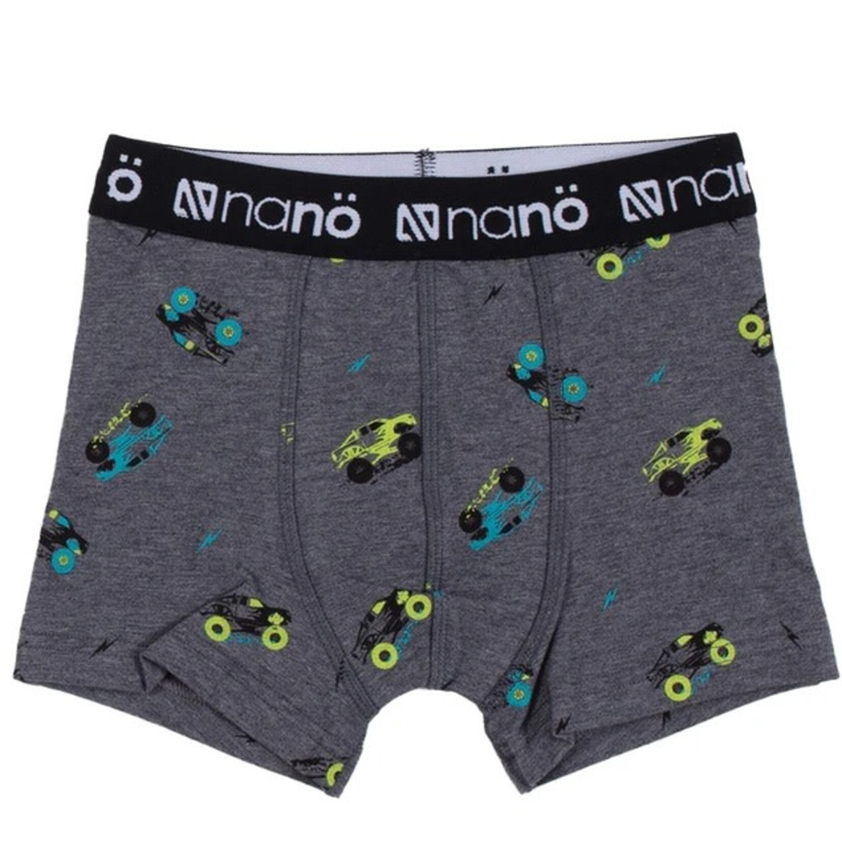 Nanö NANÖ - Lot de 2 boxers - Gris foncé et noir avec motif de voitures et hockey