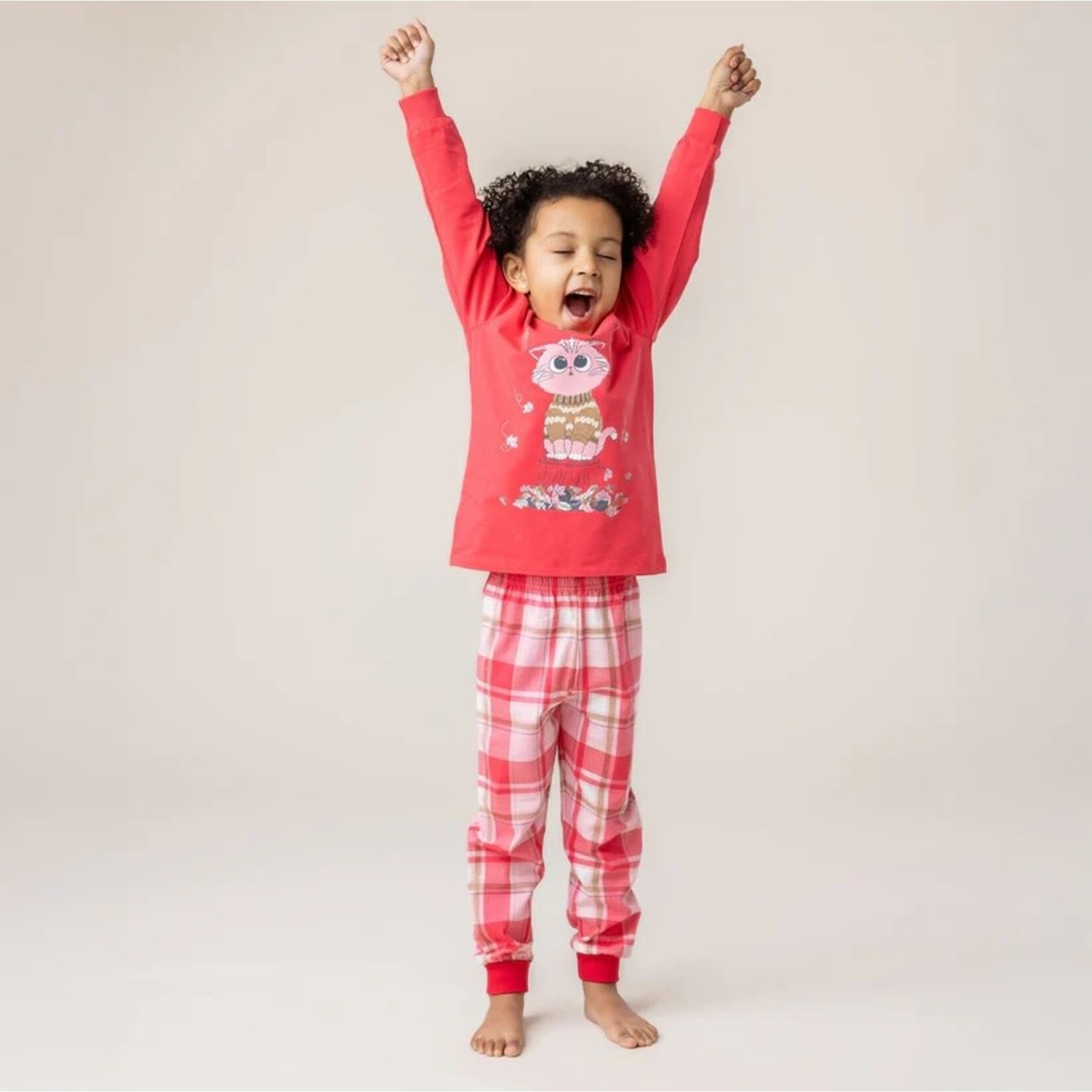 Nanö NANÖ - Pink pajamas with autumnal cat print