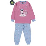 Nanö NANÖ - Pyjama Rose et bleu avec imprimé de panda qui fait du Hockey