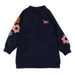 Nanö NANÖ - Tunique marine à fleurs et chien saucisse texturés 'Balade automnale'