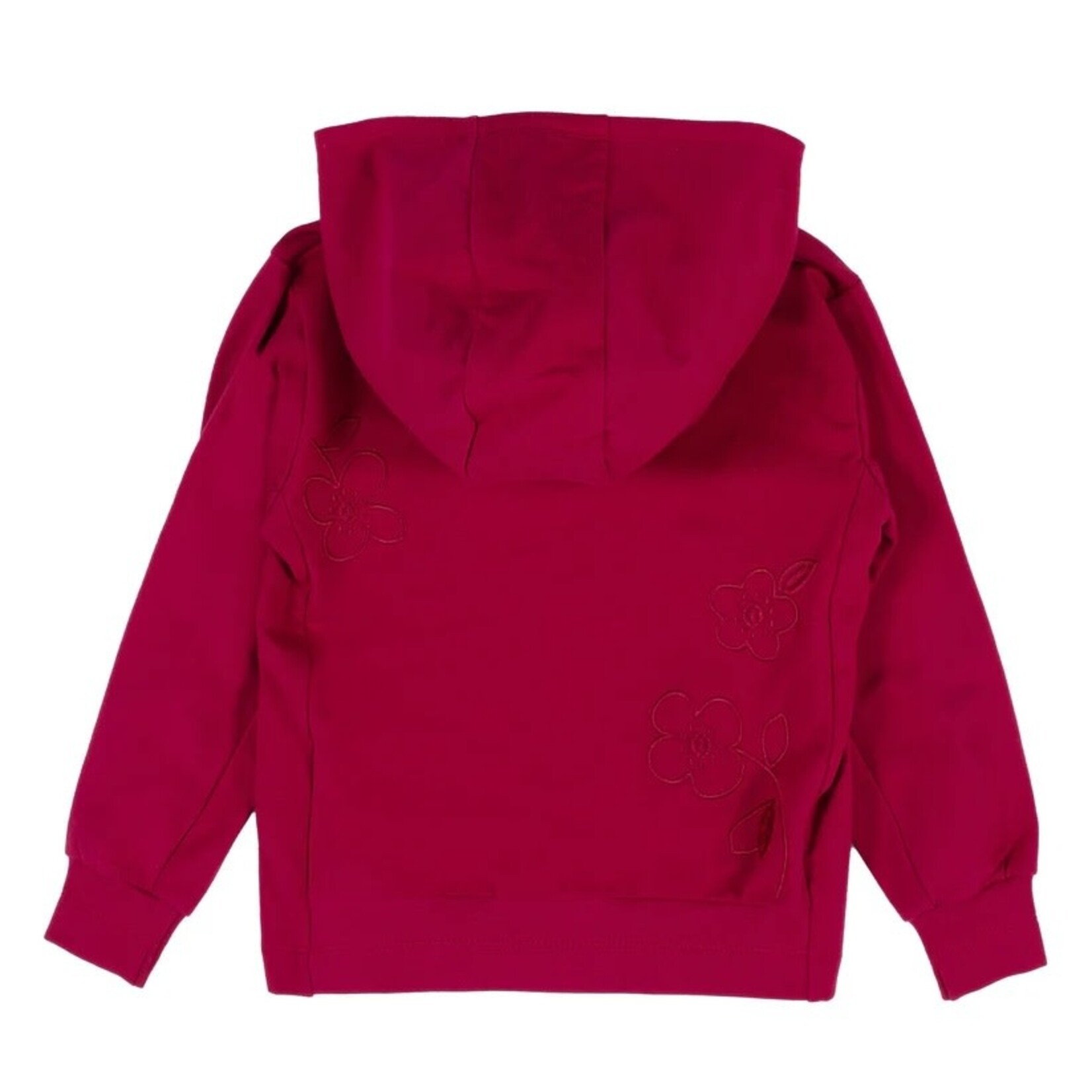 Nanö NANÖ - Veste magenta à capuchon et broderies 'Fleurs D'Antan'