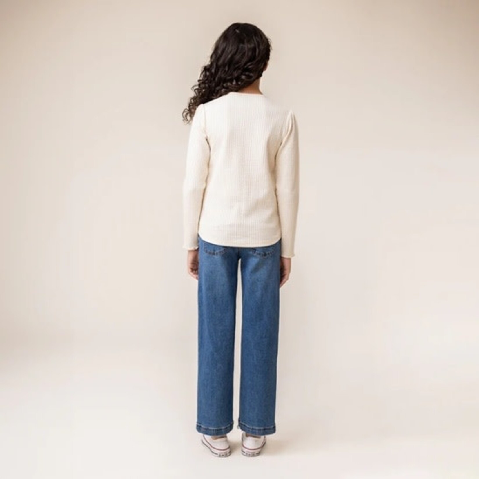 Nanö NANÖ - Ivory long-sleeved T-shirt  'Balade automnale'