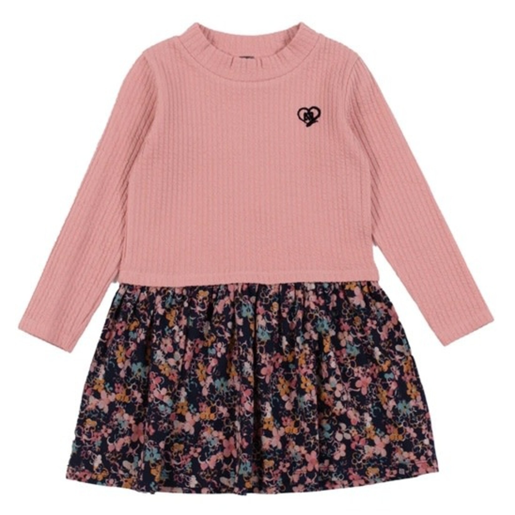 Nanö NANÖ - Robe corail avec motif floral  'Balade automnale'