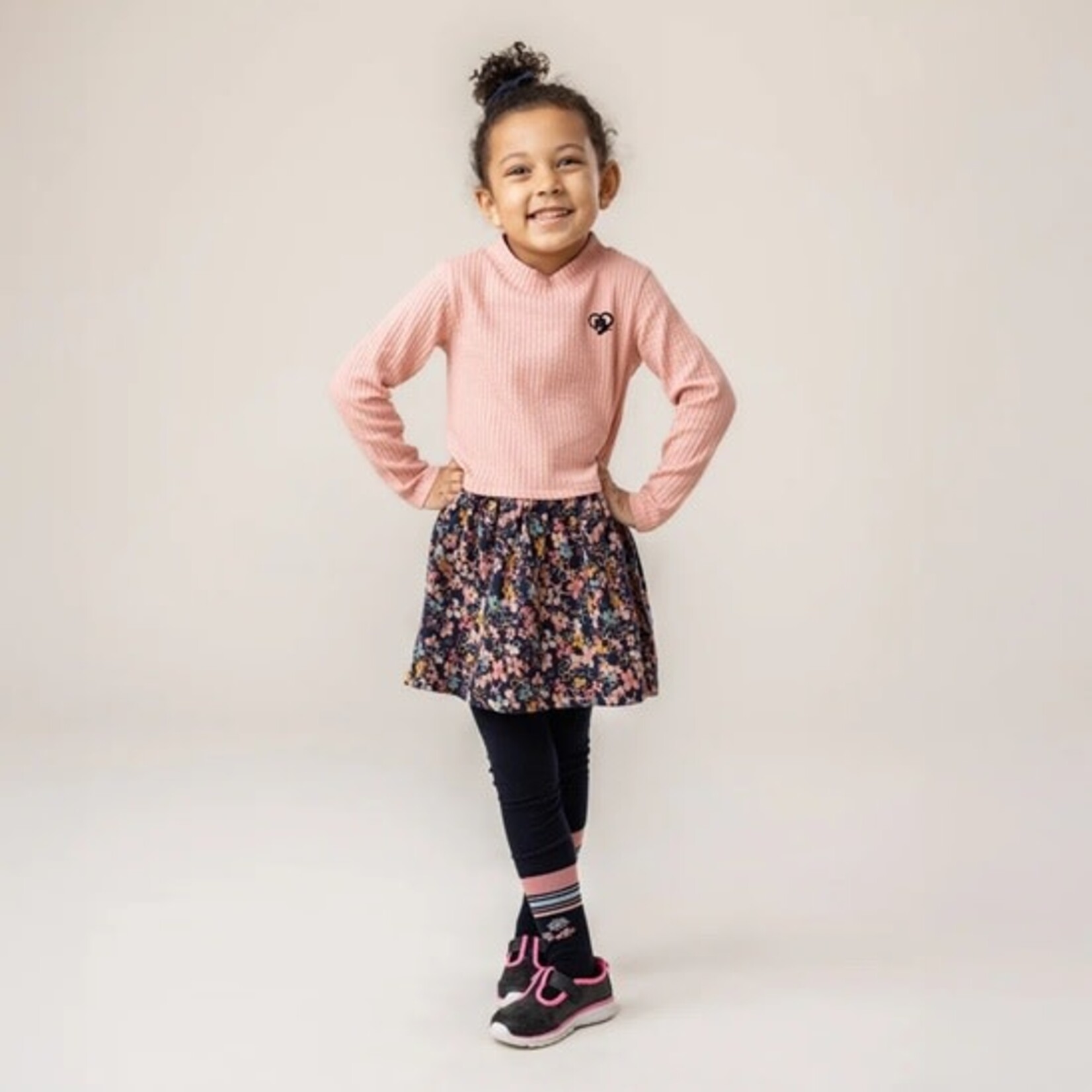 Nanö NANÖ - Robe corail avec motif floral  'Balade automnale'